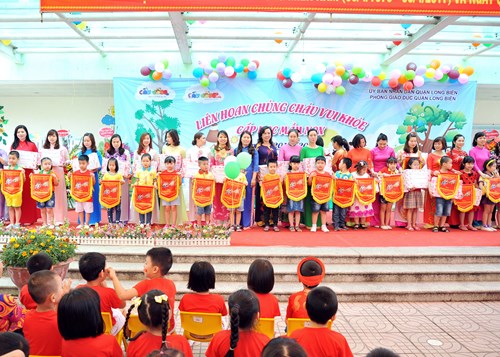 Trường Mầm non Bắc Biên tham gia “Liên hoan chúng cháu vui khỏe – Cấp học mầm non Quận Long Biên”
